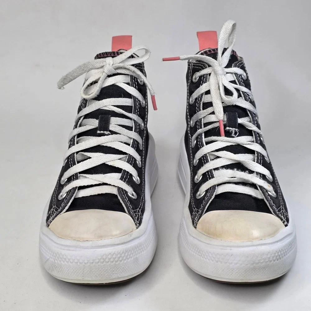 Converse Chuck Taylor All Star Move High Top Platform Black Pink 71527F Youth 3